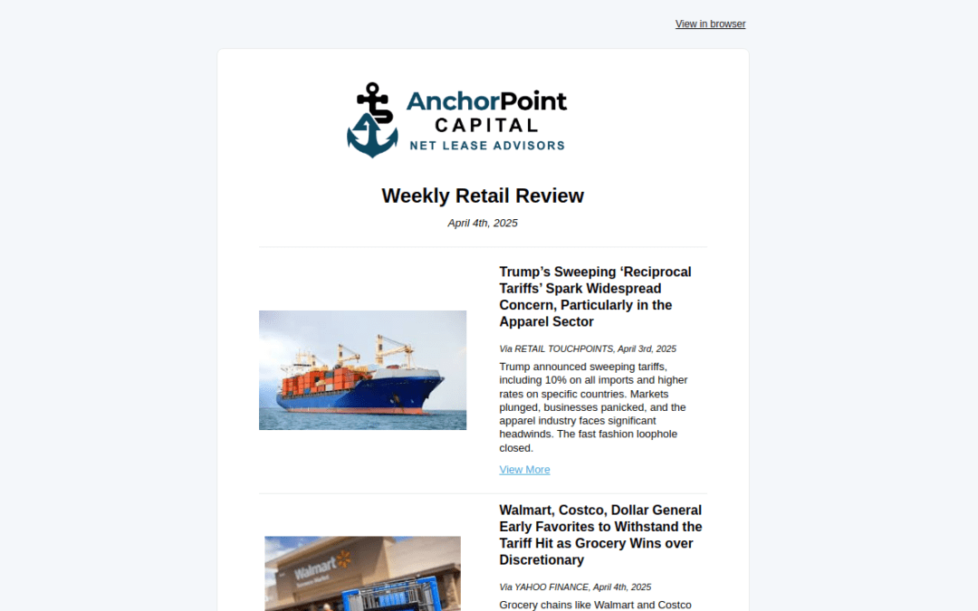 Weekly Retail Newsletter – April 4, 2025